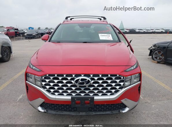 5NMS2DAJ8NH406486 2022 HYUNDAI SANTA FE Red უკანა სალონის ხედი