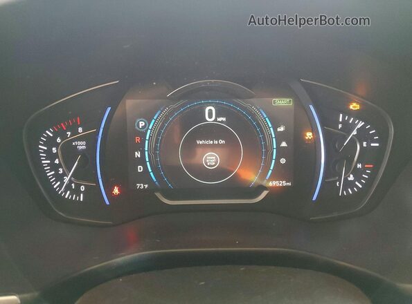 5NMS33AD5LH284474 2020 HYUNDAI SANTA Серебряный Вид щитка приборов