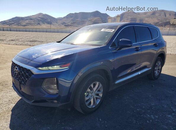 5NMS3CAD3KH023231 2019 HYUNDAI SANTA Синий Передняя левая четверть