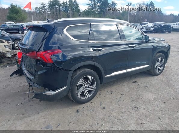 5NMS3DAJ4NH475110 2022 HYUNDAI SANTA FE Black Задня права чверть