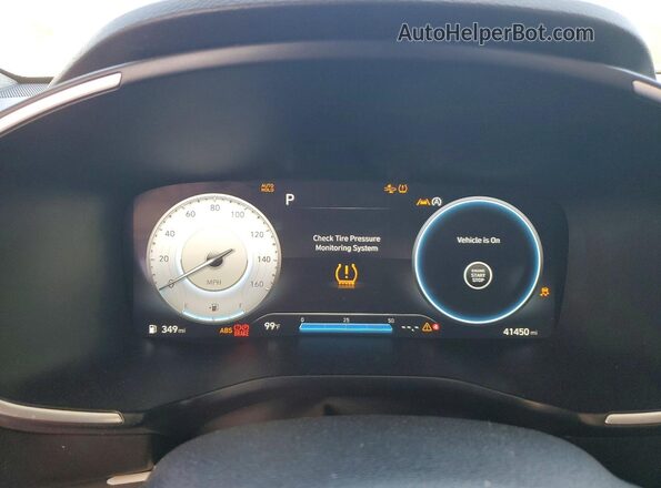 5NMS44AL4NH439965 2022 HYUNDAI SANTA Silver Սարքավորումների վահանակի տեսք