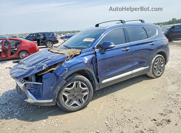 5NMS44AL8PH507008 2023 HYUNDAI SANTA Blue Передня ліва чверть