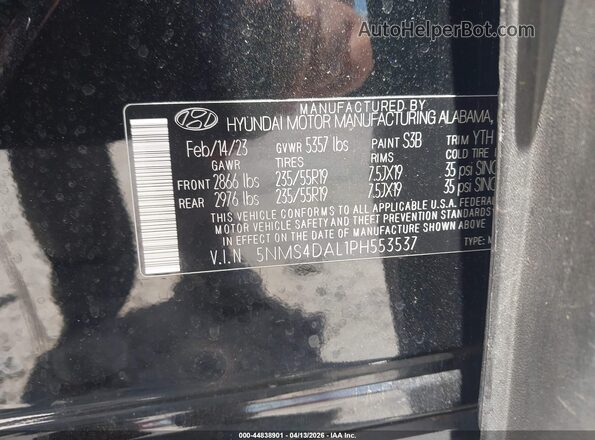 5NMS4DAL1PH553537 2023 HYUNDAI SANTA FE Черный Вид подкапотного пространства