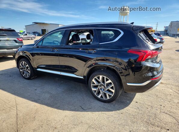 5NMS5DAL1MH357994 2021 HYUNDAI SANTA FE CALLIGRAPHY Black Trasero izquierdo