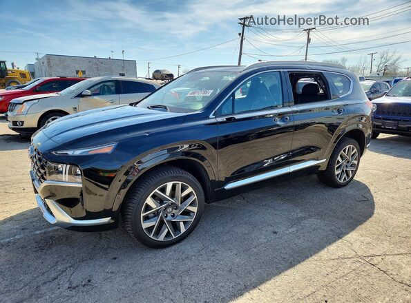 5NMS5DAL1MH357994 2021 HYUNDAI SANTA FE CALLIGRAPHY Black Vista tres cuartos delantera izquierda