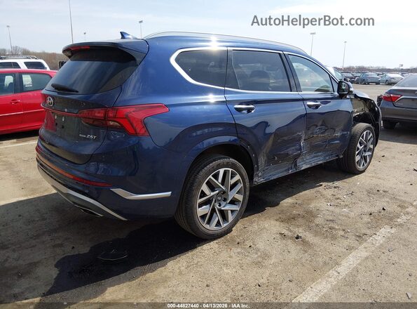 5NMS5DAL1MH367411 2021 HYUNDAI SANTA FE CALLIGRAPHY Blue Задня права чверть