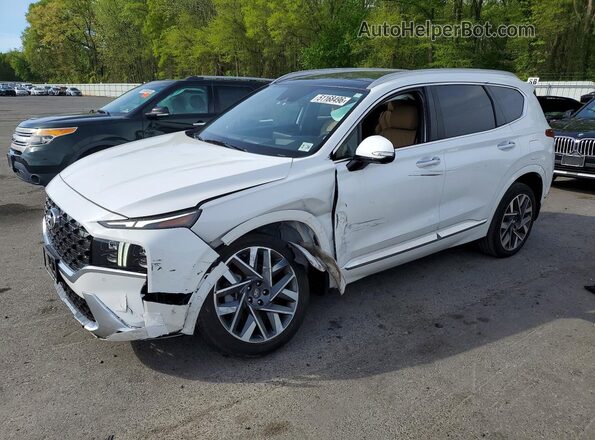 5NMS5DAL9PH549894 2023 HYUNDAI SANTA FE CALLIGRAPHY White Առջևի ձախ երեք քառորդ տեսարան