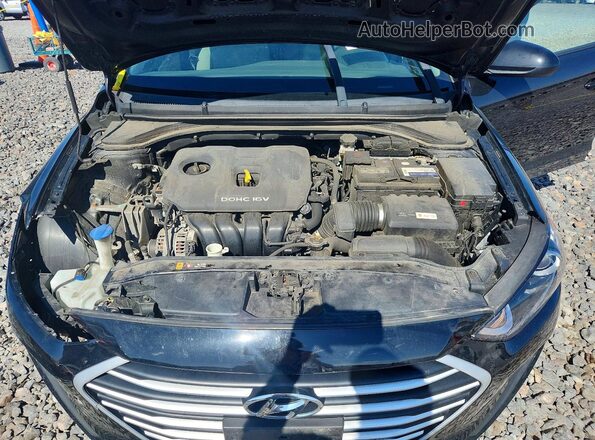 5NPD74LF2JH355308 2018 HYUNDAI ELANTRA Black Widok wnętrza z tyłu