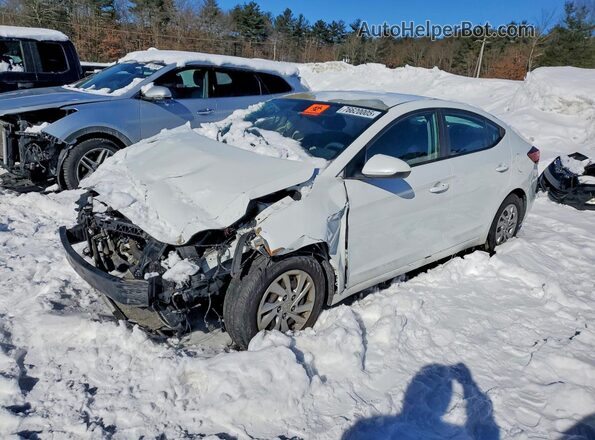 5NPD74LF2KH488930 2019 HYUNDAI ELANTRA White Vista tres cuartos delantera izquierda