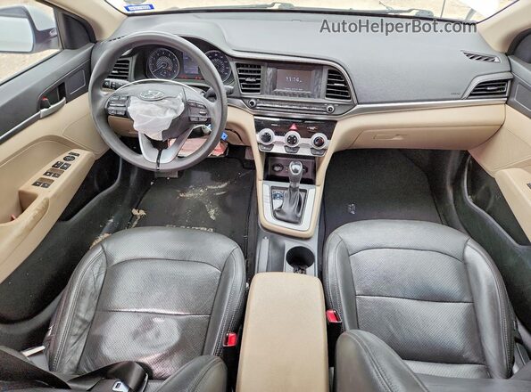 5NPD74LF2KH495733 2019 HYUNDAI ELANTRA Белый Вид панели приборов