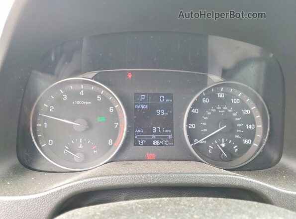 5NPD74LF3HH165348 2017 HYUNDAI ELANTRA Blue Instrument cluster view