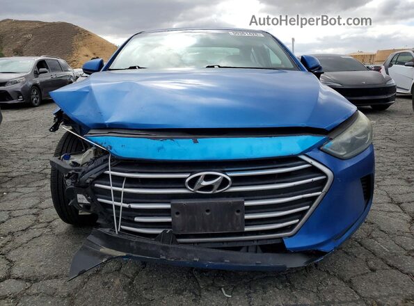 5NPD74LF3HH165348 2017 HYUNDAI ELANTRA Blue Front view