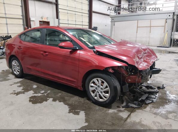 5NPD74LF3HH204522 2017 HYUNDAI ELANTRA Красный Передняя правая четверть
