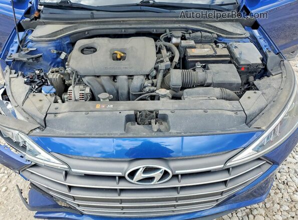 5NPD74LF5LH590563 2020 HYUNDAI ELANTRA Синий Вид задней части салона