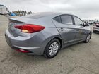 2019 Hyundai Elantra Se Gray vin: 5NPD74LF8KH406604