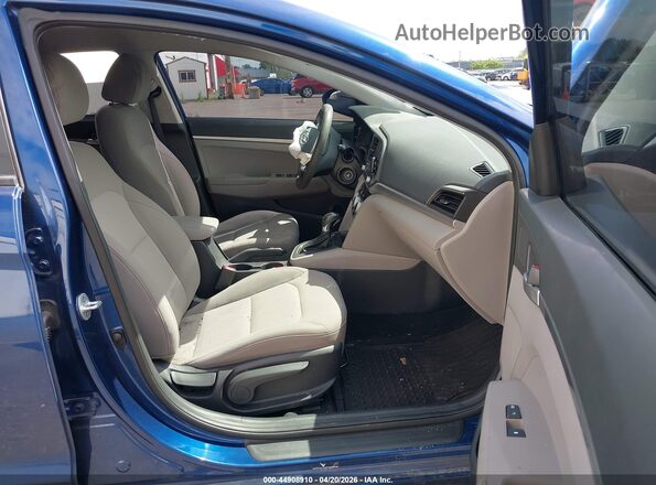 5NPD74LFXKH482955 2019 HYUNDAI ELANTRA Blue Widok wnętrza z przodu