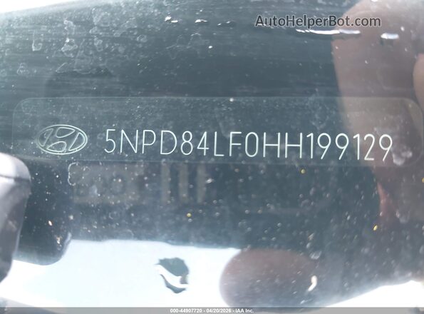 5NPD84LF0HH199129 2017 HYUNDAI ELANTRA Blue Vista del compartimento del motor