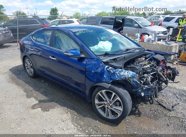 5NPD84LF0HH199129 2017 HYUNDAI ELANTRA Blue Delantero derecho