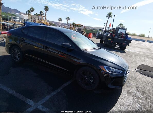 5NPD84LF0JH307111 2018 HYUNDAI ELANTRA Черный Передняя правая четверть