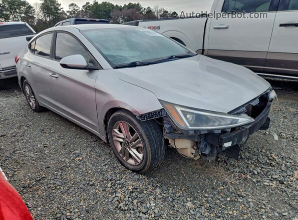 5NPD84LF0KH419263 2019 HYUNDAI ELANTRA Серебряный Передняя правая четверть