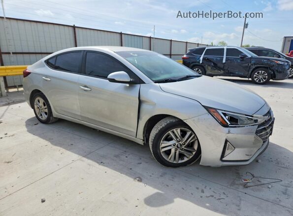 5NPD84LF0KH433082 2019 HYUNDAI ELANTRA Серебряный Передняя правая четверть