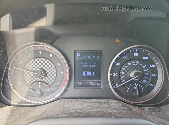 5NPD84LF0KH433082 2019 HYUNDAI ELANTRA Серебряный Вид щитка приборов