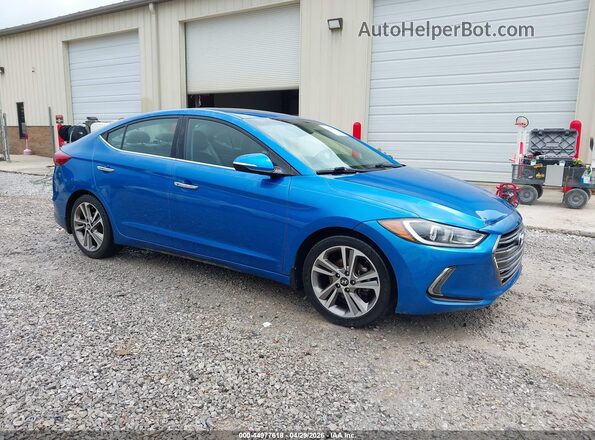5NPD84LF1HH039826 2017 HYUNDAI ELANTRA Blue Przód prawy