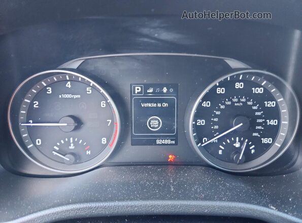 5NPD84LF1HH142177 2017 HYUNDAI ELANTRA Синий Вид щитка приборов