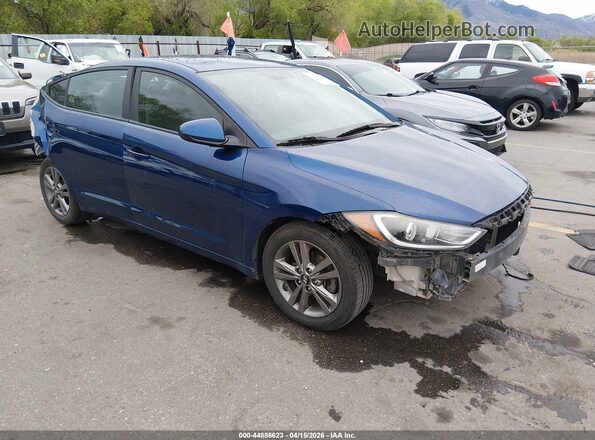5NPD84LF1JH230104 2018 HYUNDAI ELANTRA Blue Delantero derecho