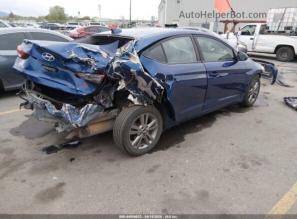 5NPD84LF1JH230104 2018 HYUNDAI ELANTRA Blue Trasero derecho