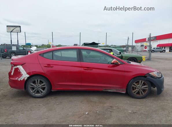 5NPD84LF1JH253656 2018 HYUNDAI ELANTRA Красный Вид задней части салона