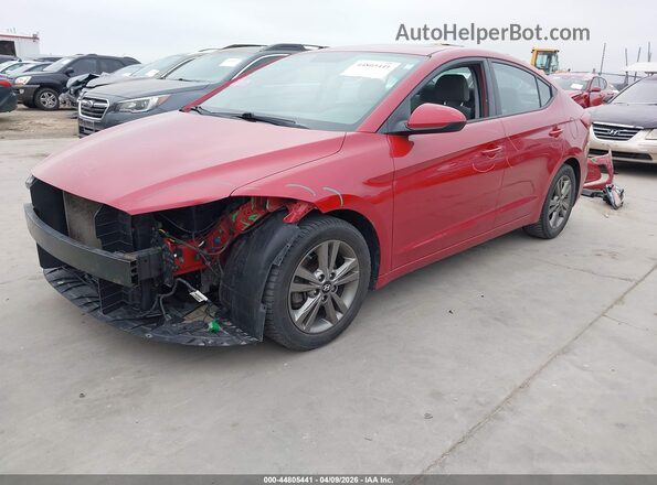 5NPD84LF2JH214168 2018 HYUNDAI ELANTRA Красный Передняя левая четверть