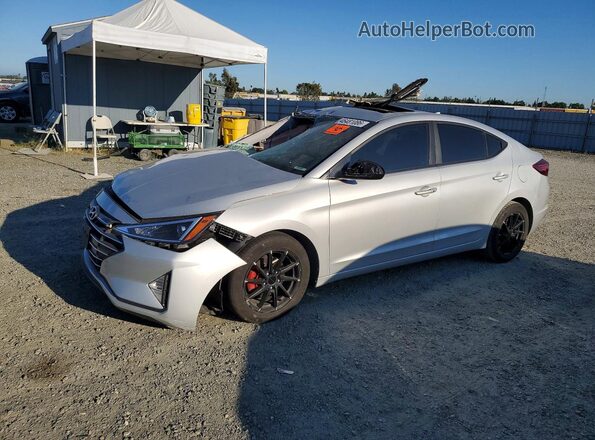 5NPD84LF2KH493705 2019 HYUNDAI ELANTRA Silver წინა მარცხენა ხედი სამი მეოთხედიდან