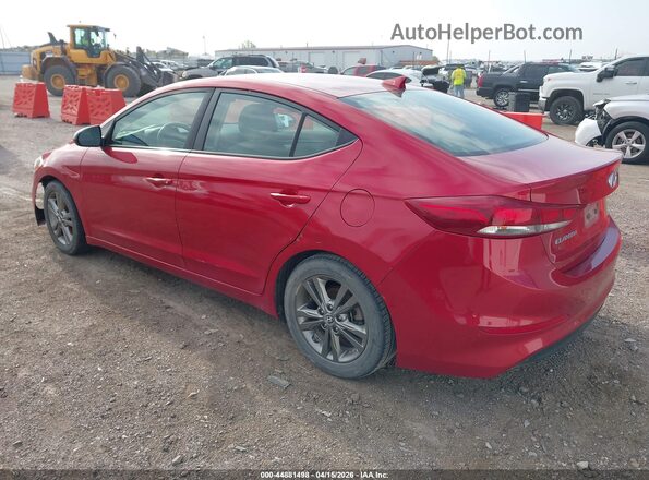 5NPD84LF3JH217614 2018 HYUNDAI ELANTRA Красный Задняя левая четверть