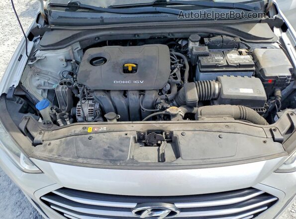 5NPD84LF3JH382157 2018 HYUNDAI ELANTRA Серебряный Вид задней части салона