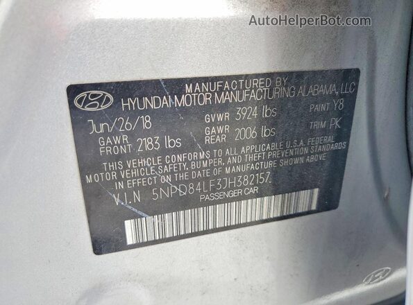 5NPD84LF3JH382157 2018 HYUNDAI ELANTRA Серебряный Вид подкапотного пространства