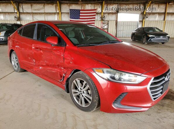 5NPD84LF4HH044633 2017 HYUNDAI ELANTRA Красный Передняя правая четверть