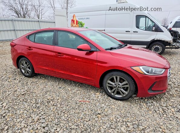 5NPD84LF4JH241601 2018 HYUNDAI ELANTRA Красный Передняя правая четверть