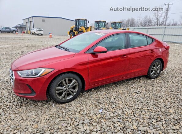 5NPD84LF4JH241601 2018 HYUNDAI ELANTRA Красный Передняя левая четверть