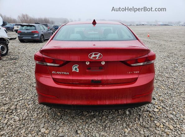 5NPD84LF4JH241601 2018 HYUNDAI ELANTRA Красный Вид сзади
