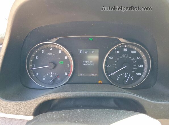 5NPD84LF5HH096160 2017 HYUNDAI ELANTRA Blue Widok zestawu wskaźników