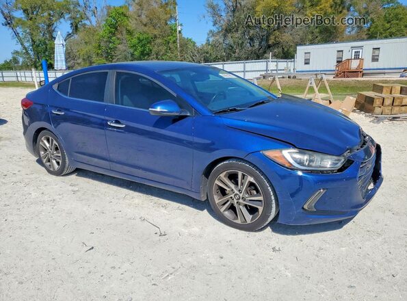 5NPD84LF5HH096160 2017 HYUNDAI ELANTRA Blue Przód prawy