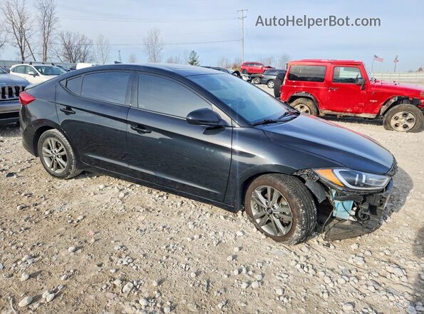 5NPD84LF7JH296026 2018 HYUNDAI ELANTRA Черный Передняя правая четверть