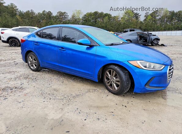 5NPD84LF8HH129636 2017 HYUNDAI ELANTRA Blue Delantero derecho