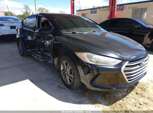 5NPD84LF8JH255601 2018 HYUNDAI ELANTRA Black Widok z przodu