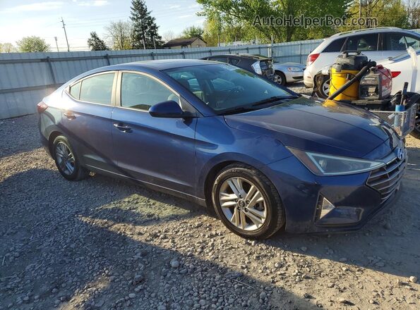 5NPD84LF8KH409659 2019 HYUNDAI ELANTRA Blue Delantero derecho
