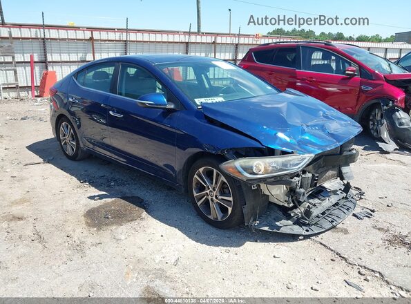 5NPD84LF9HH023101 2017 HYUNDAI ELANTRA Blue Przód prawy