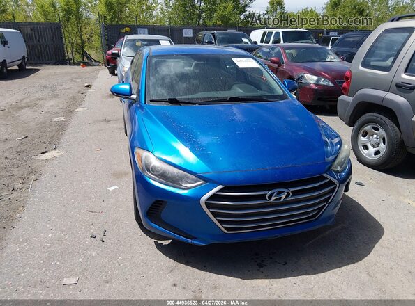 5NPD84LF9HH117222 2017 HYUNDAI ELANTRA Blue Widok zestawu wskaźników