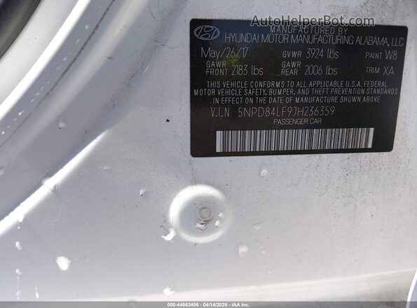 5NPD84LF9JH236359 2018 HYUNDAI ELANTRA White Շարժիչի բաժամունքի տեսք