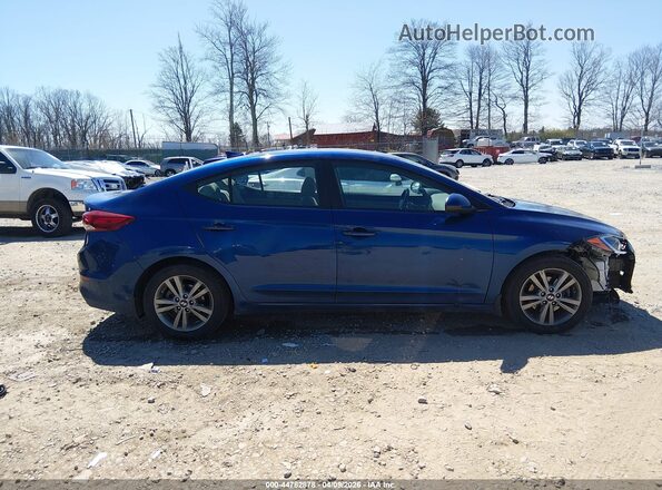 5NPD84LF9JH359482 2018 HYUNDAI ELANTRA Blue Widok wnętrza z tyłu